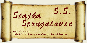 Stajka Strugalović vizit kartica